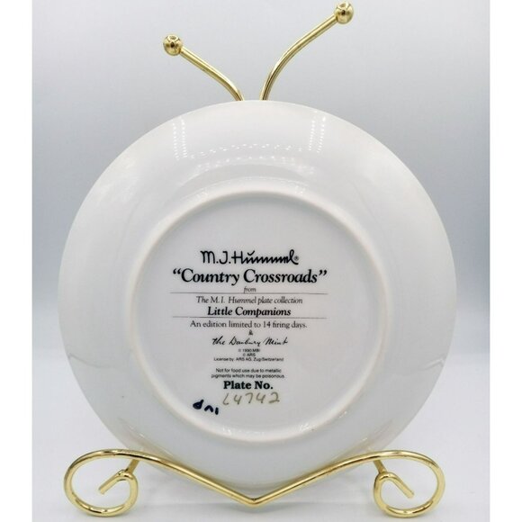 Hummel Country Crossroads Plate Limited Edition Little Companions Danbury Mint - Picture 6 of 12